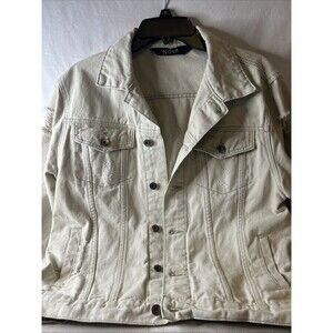 Nova Industries Men’s Denim Jacket Bone Color Size M